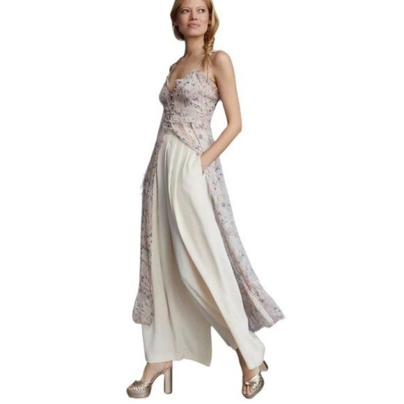 Floral Pink curtain top Dress - Picture 8 of 9